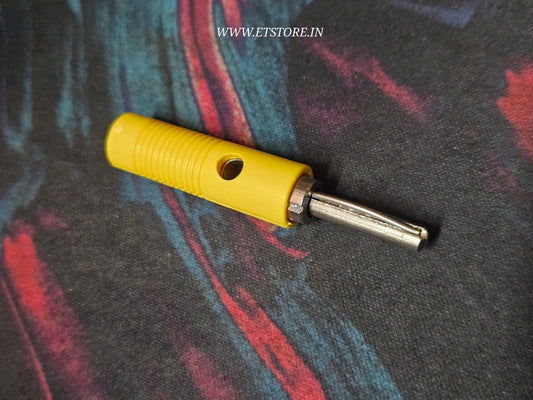 YELLOW 4mm Banana Jack male ET8181