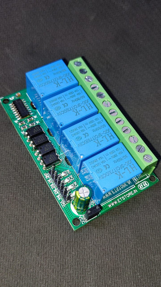 5V FOUR 4 Channel Relay Module With Optocoupler Low Trigger 4CH ET5068