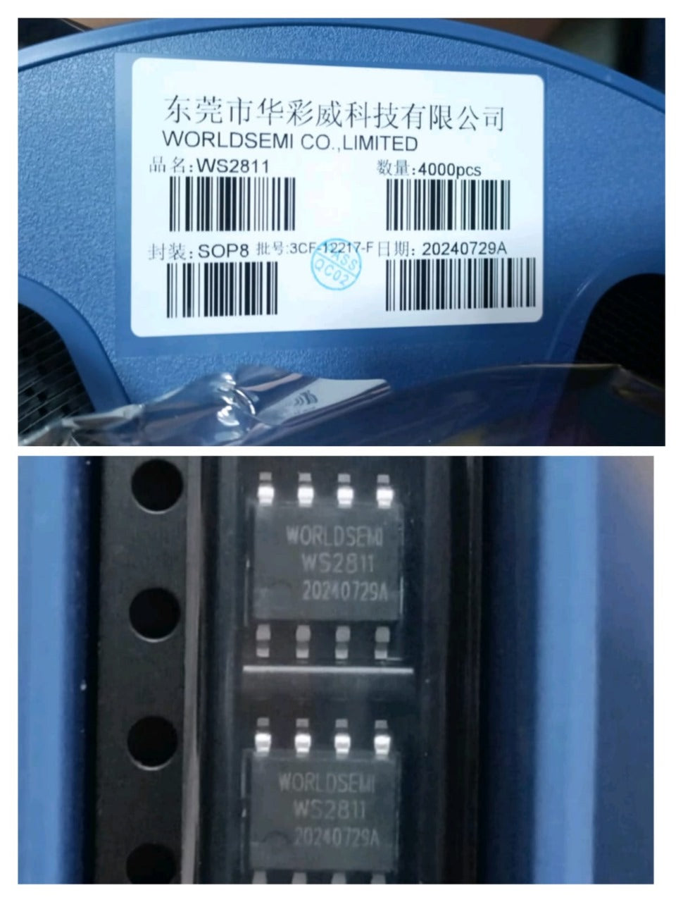 WS2811 SOIC8 WORLDSEMI LED Driver 20V 16.5mA ETA1146