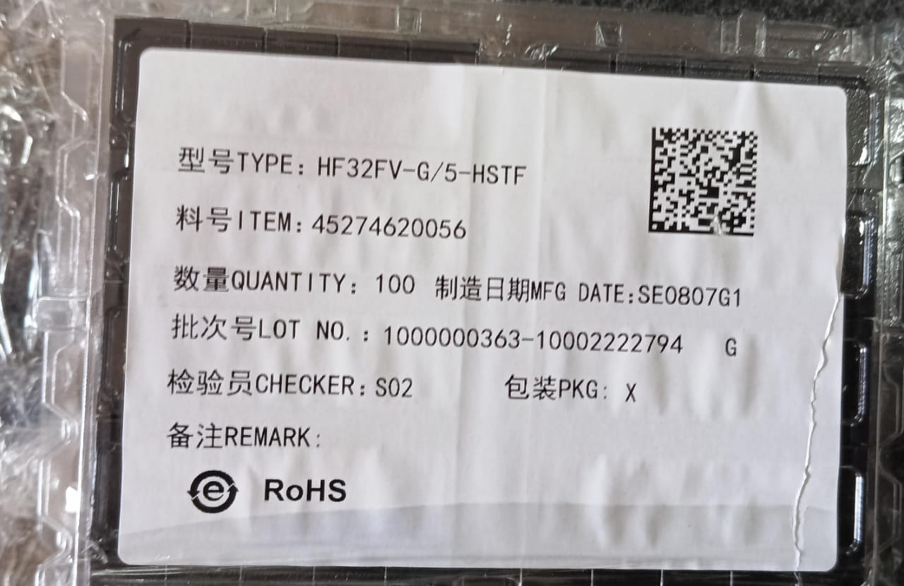 5V 10A Relay HONGFA HF32FV-G/5-HSTF  4 Pin SPST ETB8905