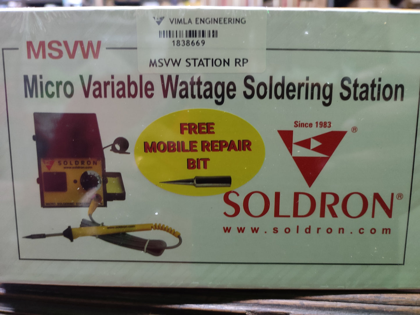 Soldron MSVW Variable Wattage Micro Soldering Station ETL100