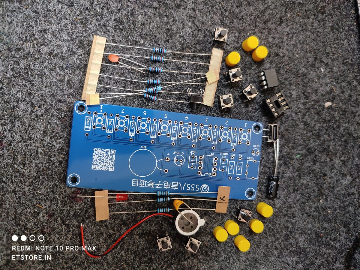 555 timer electronic musical instrument  keyboard DIY KIT ETH6858