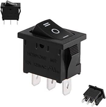2443 Rocker Switch MRS-103 Rocker Switch 3 position 3 LEG SPDT 250V 6A On Off On ET7480 ...
